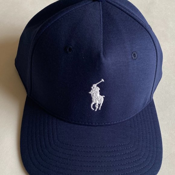 Polo Ralph Lauren Double Knit Jacquard Adjustable Baseball Cap Hat - Picture 1 of 2